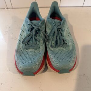 Hoka Clifton 8 Women Aquarelle Running Shoes Sneakers   Size 9B Wide